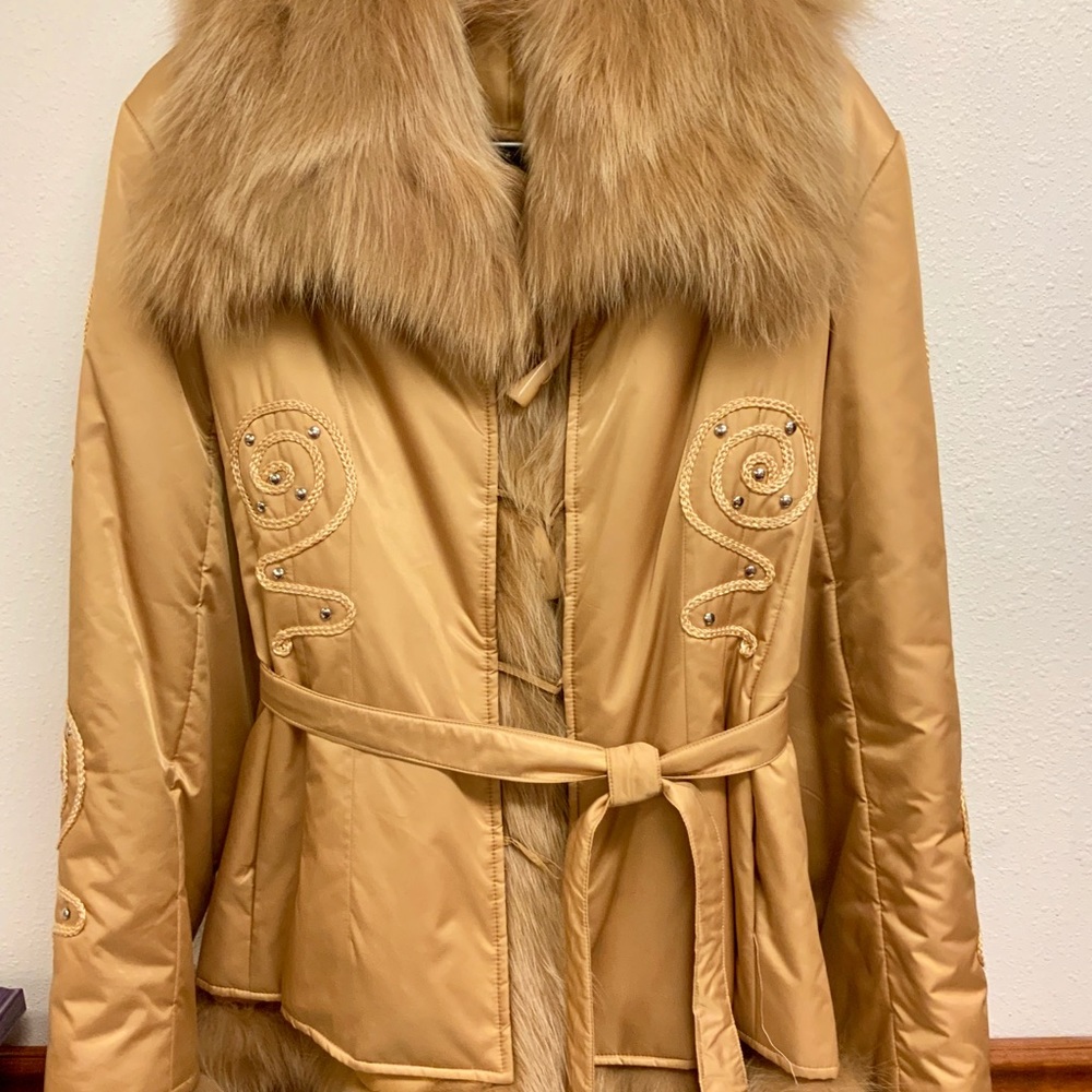 Fur trim winter jacket